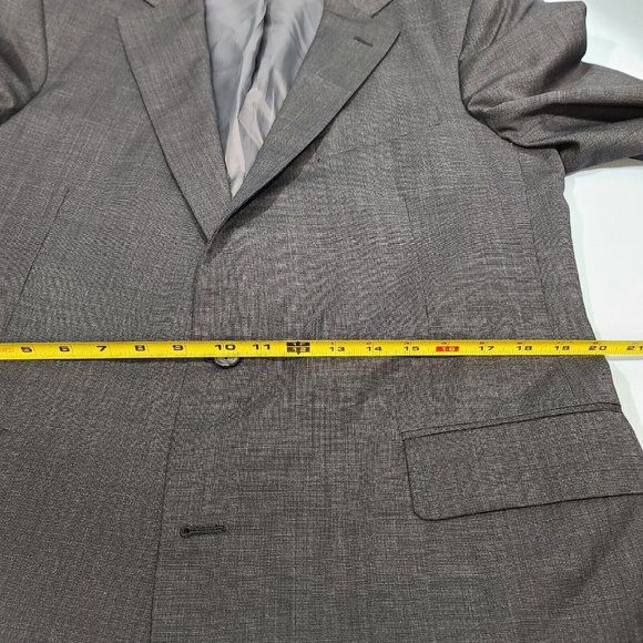 Bespoke ~38L Mr Ned 5th Avenue Super 120's Grey Check Blazer See Measurements - Picture 7 of 9